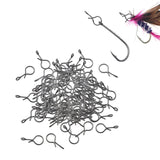 Maxbell 100Pcs Fly Fishing Snap for Freshwater Saltwater Fly Hook Snap No Knot Snaps S
