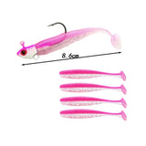 Maxbell Fishing Baits Silicone Trolling Baits Artificial Baits for Carp Salmon Perch Pink