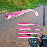 Maxbell Fishing Baits Silicone Trolling Baits Artificial Baits for Carp Salmon Perch Pink