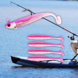 Maxbell Fishing Baits Silicone Trolling Baits Artificial Baits for Carp Salmon Perch Pink