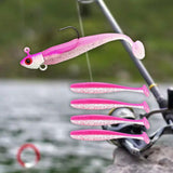 Maxbell Fishing Baits Silicone Trolling Baits Artificial Baits for Carp Salmon Perch Pink