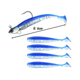 Maxbell Fishing Baits Silicone Trolling Baits Artificial Baits for Carp Salmon Perch Blue