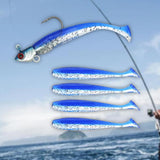 Maxbell Fishing Baits Silicone Trolling Baits Artificial Baits for Carp Salmon Perch Blue
