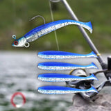 Maxbell Fishing Baits Silicone Trolling Baits Artificial Baits for Carp Salmon Perch Blue