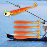 Maxbell Fishing Baits Silicone Trolling Baits Artificial Baits for Carp Salmon Perch Orange