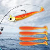 Maxbell Fishing Baits Silicone Trolling Baits Artificial Baits for Carp Salmon Perch Orange