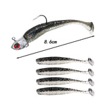 Maxbell Maxbell Fishing Baits Silicone Trolling Baits Artificial Baits for Carp Salmon Perch Black