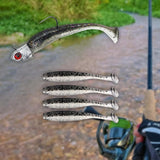 Maxbell Maxbell Fishing Baits Silicone Trolling Baits Artificial Baits for Carp Salmon Perch Black