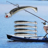Maxbell Maxbell Fishing Baits Silicone Trolling Baits Artificial Baits for Carp Salmon Perch Black