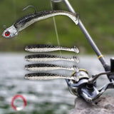 Maxbell Maxbell Fishing Baits Silicone Trolling Baits Artificial Baits for Carp Salmon Perch Black