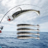 Maxbell Maxbell Fishing Baits Silicone Trolling Baits Artificial Baits for Carp Salmon Perch Black
