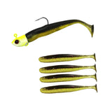 Maxbell Fishing Baits Silicone Trolling Baits Artificial Baits for Carp Salmon Perch Black Yellow