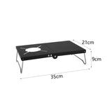 Maxbell Camping Folding Table Camping Furniture Camping Desk for Hiking Beach Travel Matte Black