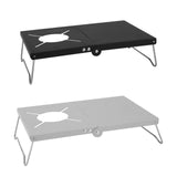 Maxbell Camping Folding Table Camping Furniture Camping Desk for Hiking Beach Travel Matte Black