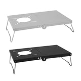 Maxbell Camping Folding Table Camping Furniture Camping Desk for Hiking Beach Travel Matte Black