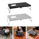 Maxbell Camping Folding Table Camping Furniture Camping Desk for Hiking Beach Travel Matte Black