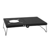 Maxbell Camping Folding Table Camping Furniture Camping Desk for Hiking Beach Travel Matte Black