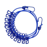 Maxbell Portable Clothesline Reusable Clothes Line Travel for Backyard Balcony Hotel Blue
