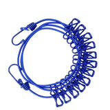 Maxbell Portable Clothesline Reusable Clothes Line Travel for Backyard Balcony Hotel Blue