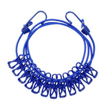 Maxbell Portable Clothesline Reusable Clothes Line Travel for Backyard Balcony Hotel Blue