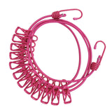 Maxbell Portable Clothesline Reusable Clothes Line Travel for Backyard Balcony Hotel Rose Red