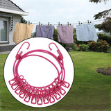 Maxbell Portable Clothesline Reusable Clothes Line Travel for Backyard Balcony Hotel Rose Red