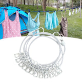 Maxbell Portable Clothesline Reusable Clothes Line Travel for Backyard Balcony Hotel White
