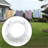 Maxbell Portable Clothesline Reusable Clothes Line Travel for Backyard Balcony Hotel White