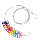 Maxbell Portable Clothesline Reusable Clothes Line Travel for Backyard Balcony Hotel Colorful