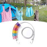 Maxbell Portable Clothesline Reusable Clothes Line Travel for Backyard Balcony Hotel Colorful