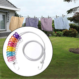 Maxbell Portable Clothesline Reusable Clothes Line Travel for Backyard Balcony Hotel Colorful