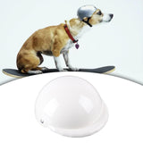 Maxbell Pet Helmet Head Protection Bike Hat Hard Hat for Puppy Hiking Outdoor Riding White