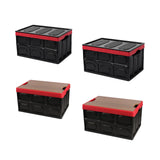 Maxbell Foldable Storage Bin with Lid with Handles Cargo Carrier Car Trunk Organizer PP Cover 30L