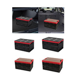 Maxbell Foldable Storage Bin with Lid with Handles Cargo Carrier Car Trunk Organizer PP Cover 30L