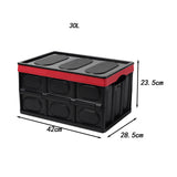 Maxbell Foldable Storage Bin with Lid with Handles Cargo Carrier Car Trunk Organizer PP Cover 30L
