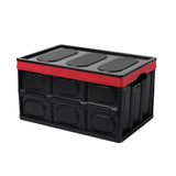 Maxbell Foldable Storage Bin with Lid with Handles Cargo Carrier Car Trunk Organizer PP Cover 56L