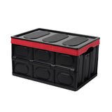 Maxbell Foldable Storage Bin with Lid with Handles Cargo Carrier Car Trunk Organizer PP Cover 56L