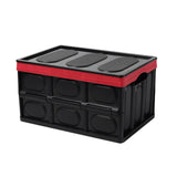 Maxbell Foldable Storage Bin with Lid with Handles Cargo Carrier Car Trunk Organizer PP Cover 56L