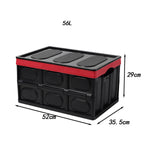 Maxbell Foldable Storage Bin with Lid with Handles Cargo Carrier Car Trunk Organizer PP Cover 56L