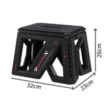 Maxbell Foldable Step Stool Seat Footstool Home Step Stool for Picnic Camping Garden Black Small
