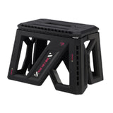 Maxbell Foldable Step Stool Seat Footstool Home Step Stool for Picnic Camping Garden Black Small