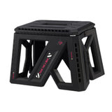 Maxbell Foldable Step Stool Seat Footstool Home Step Stool for Picnic Camping Garden Black Small