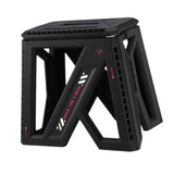 Maxbell Foldable Step Stool Seat Footstool Home Step Stool for Picnic Camping Garden Black Large