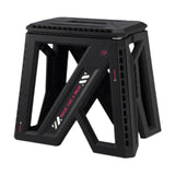 Maxbell Foldable Step Stool Seat Footstool Home Step Stool for Picnic Camping Garden Black Large