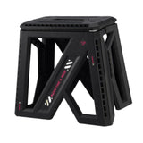 Maxbell Foldable Step Stool Seat Footstool Home Step Stool for Picnic Camping Garden Black Large