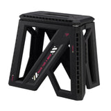 Maxbell Foldable Step Stool Seat Footstool Home Step Stool for Picnic Camping Garden Black Large