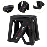 Maxbell Foldable Step Stool Seat Footstool Home Step Stool for Picnic Camping Garden Black Large