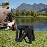 Maxbell Foldable Step Stool Seat Footstool Home Step Stool for Picnic Camping Garden Black Large