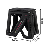 Maxbell Foldable Step Stool Seat Footstool Home Step Stool for Picnic Camping Garden Black Large