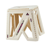 Maxbell Foldable Step Stool Seat Footstool Home Step Stool for Picnic Camping Garden White Large